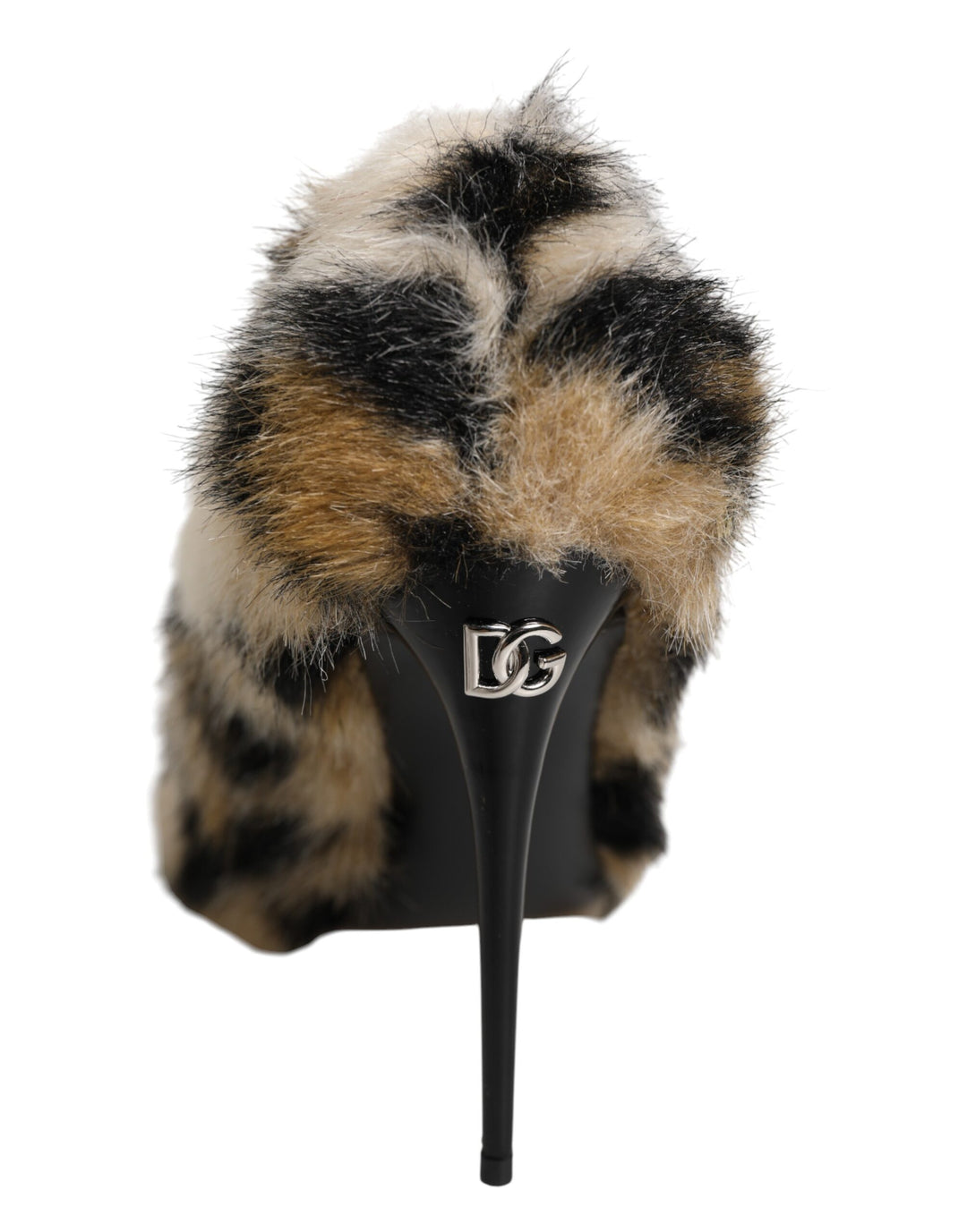 Dolce & Gabbana Brown Fur Leopard High Heels Pumps Shoes