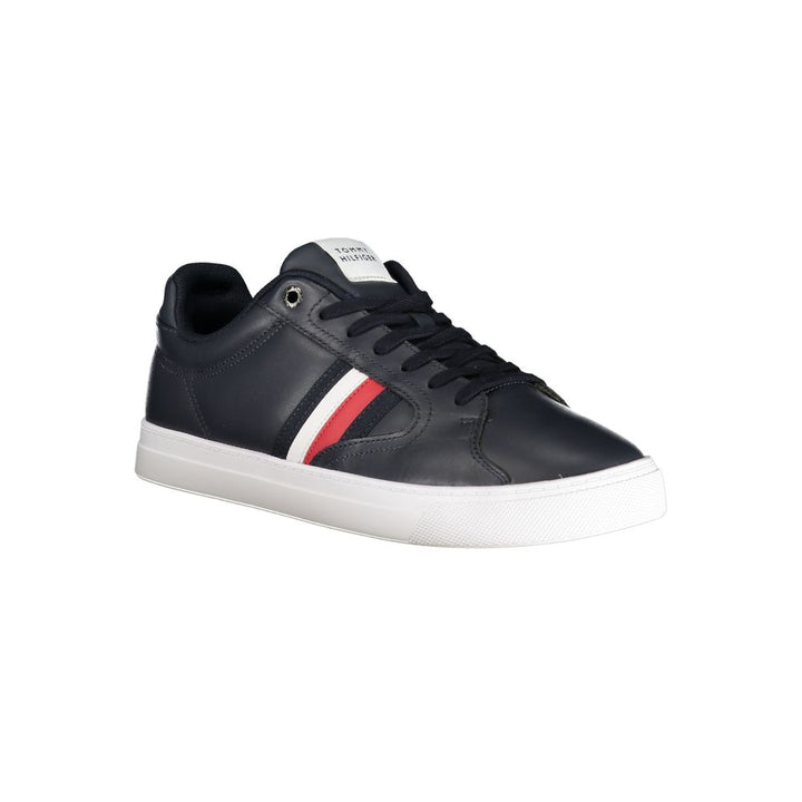 Tommy Hilfiger Blue Leather Men Sneaker