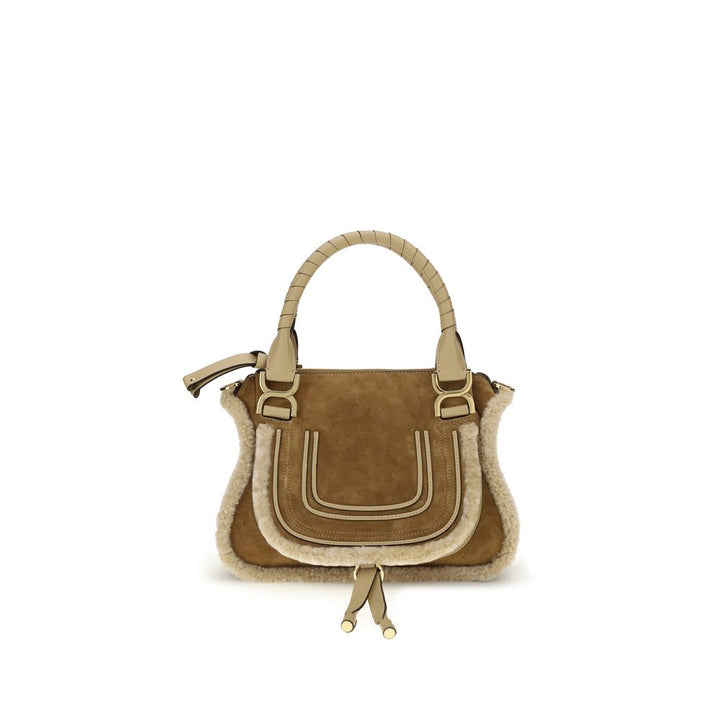 Chloé Suede and shearling leather Marcie small Handbag