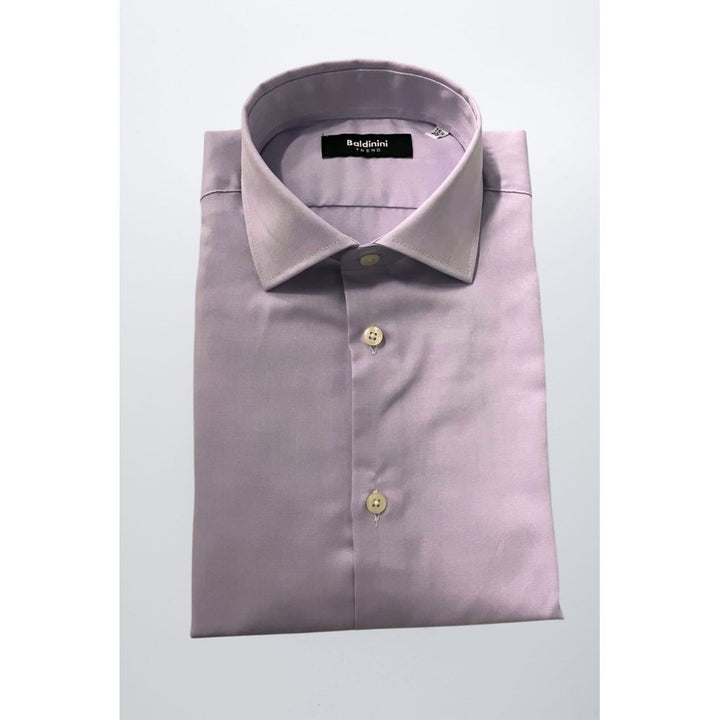 Baldinini Trend Purple Cotton Shirt