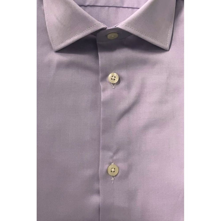 Baldinini Trend Purple Cotton Shirt