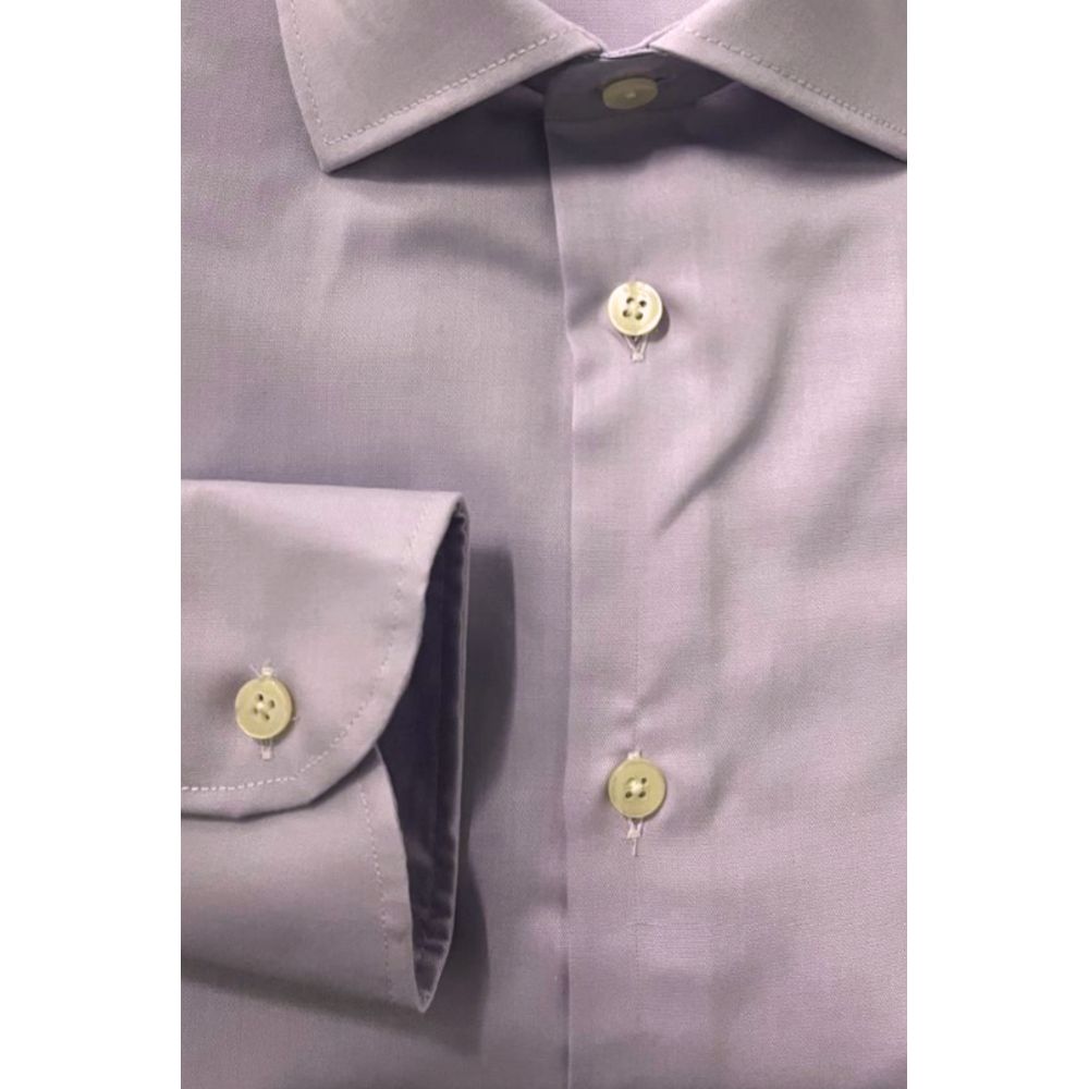 Baldinini Trend Purple Cotton Shirt