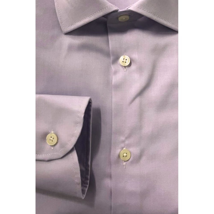 Baldinini Trend Purple Cotton Shirt