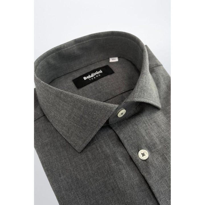 Baldinini Trend Gray Cotton Shirt