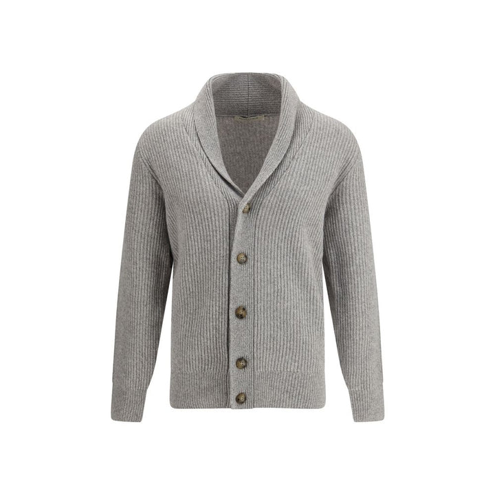 Brooksfield Virgin Wool Shawl-Collar Cardigan