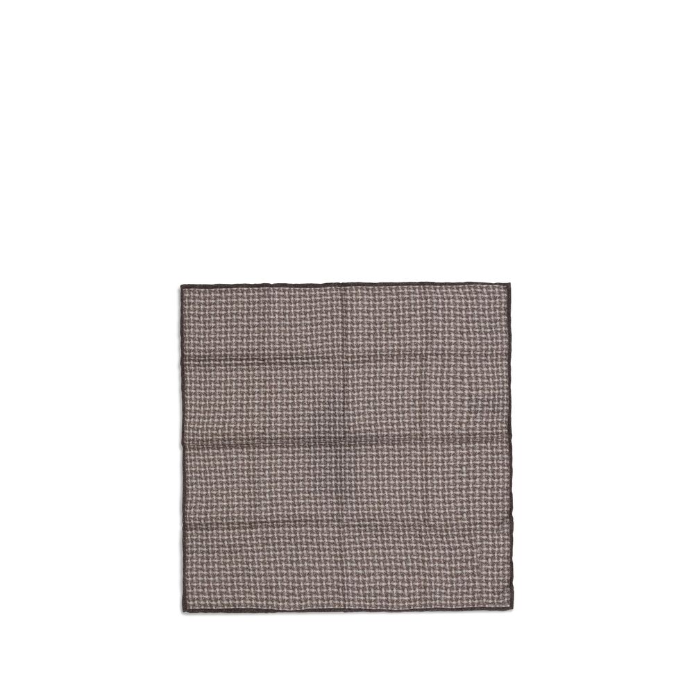 Brunello Cucinelli Silk Pocket Square with woven design