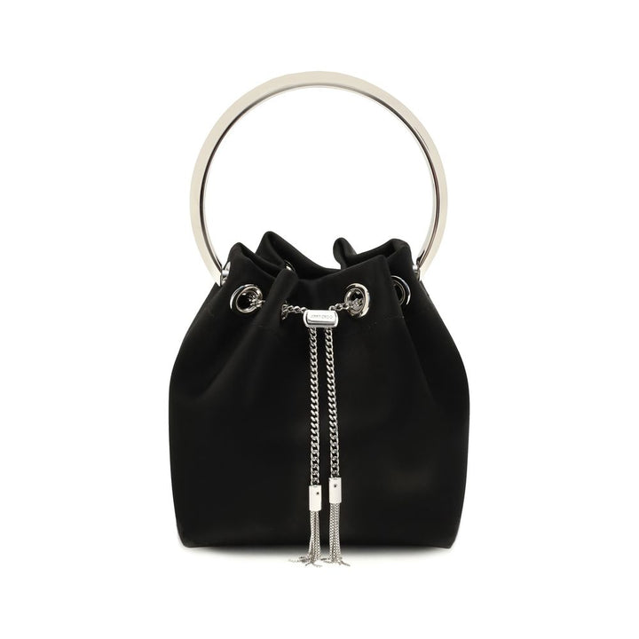 Jimmy Choo Black Silk Shoulder Bag
