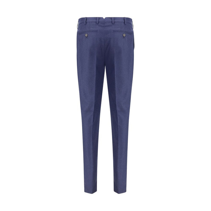 Brunello Cucinelli Blue Fleece Wool Pants