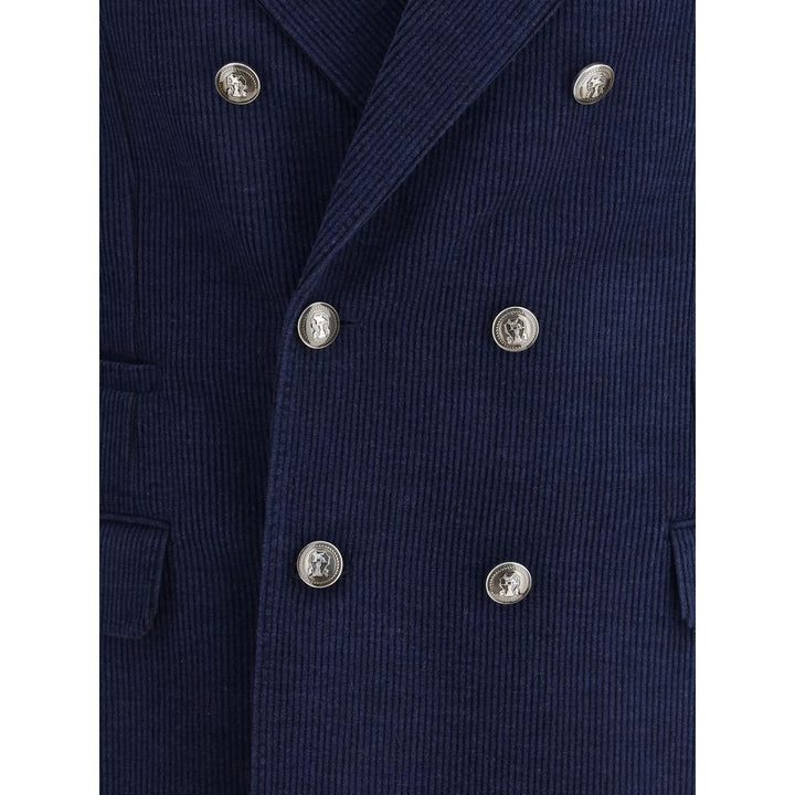 Brunello Cucinelli Blue Wool Coat