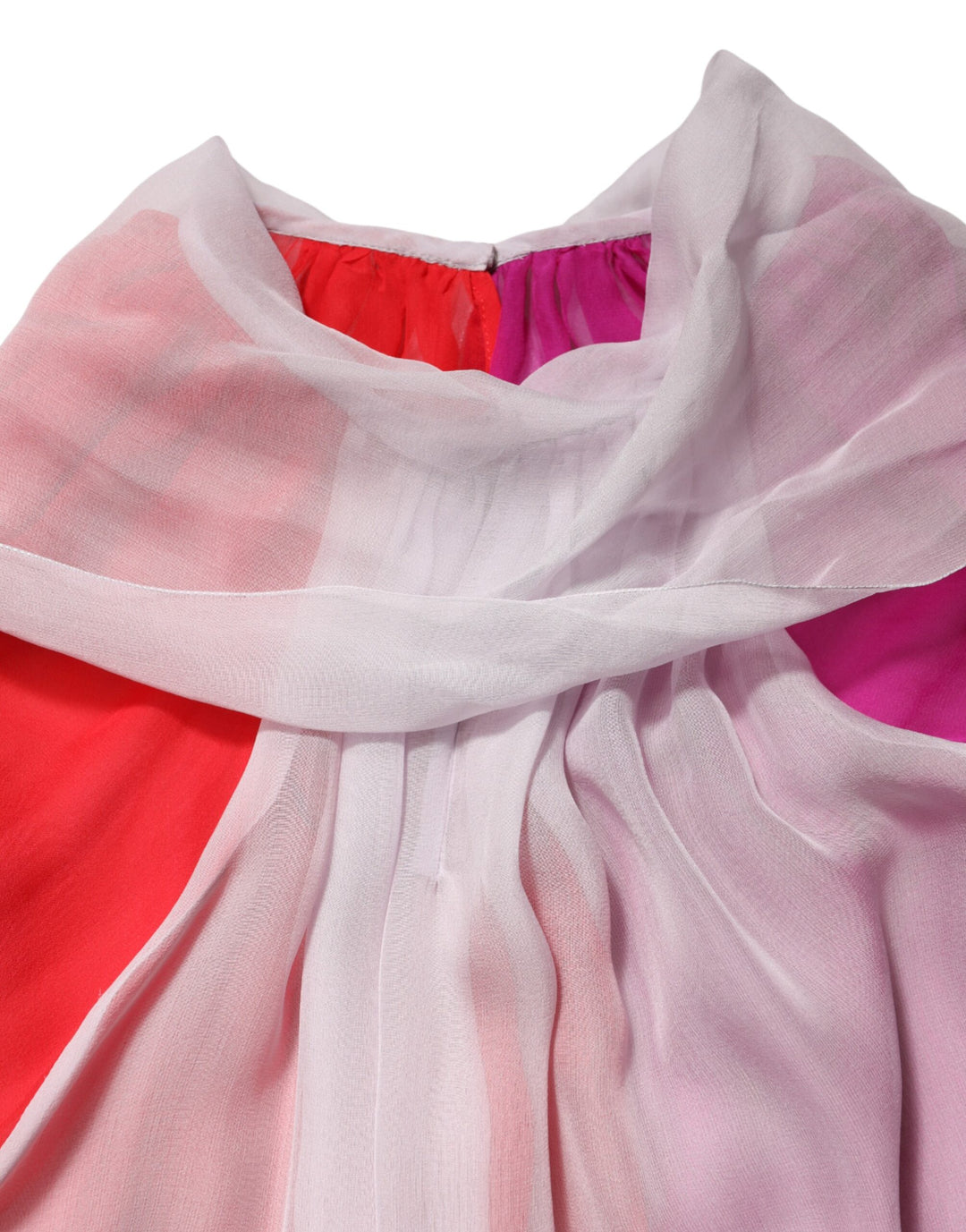 Dolce & Gabbana Multicolor Short Sleeves Silk Blouse Top