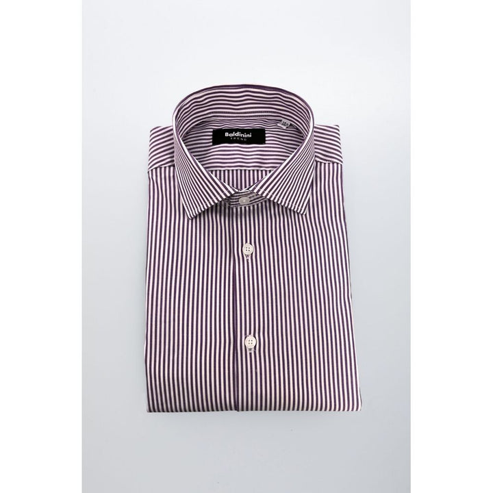 Baldinini Trend Purple Cotton Shirt