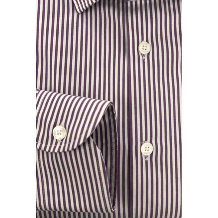 Baldinini Trend Purple Cotton Shirt