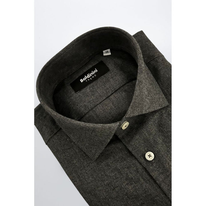 Baldinini Trend Gray Cotton Shirt