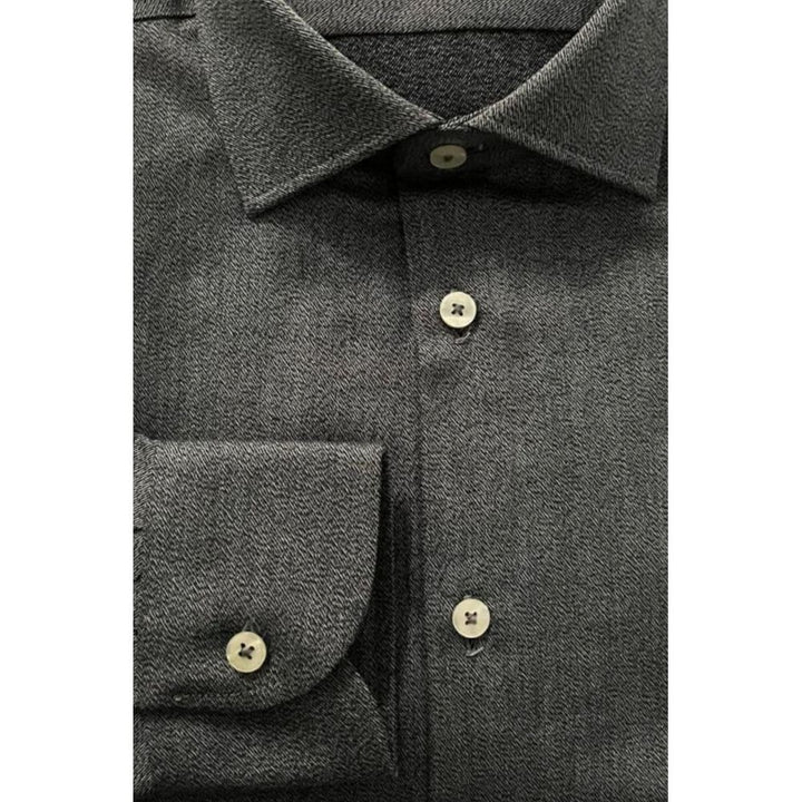 Baldinini Trend Gray Cotton Shirt