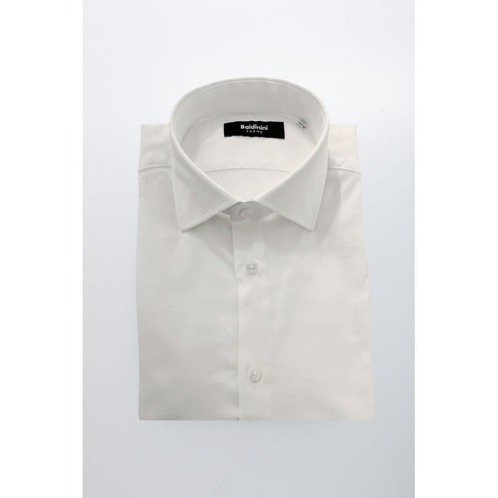 Baldinini Trend White Cotton Shirt