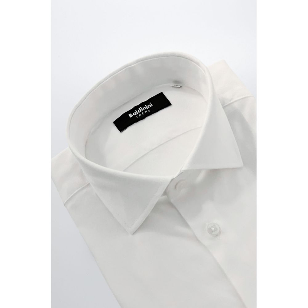 Baldinini Trend White Cotton Shirt