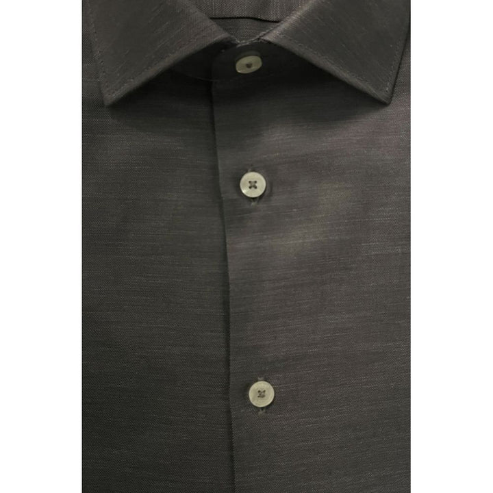 Baldinini Trend Gray Cotton Shirt
