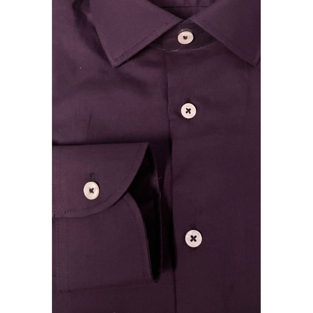 Baldinini Trend Purple Cotton Shirt