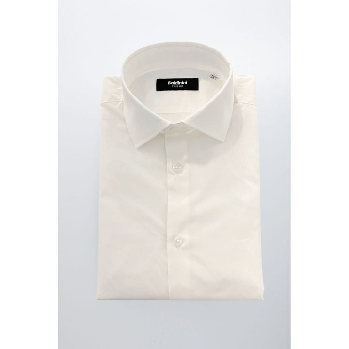 Baldinini Trend White Cotton Shirt