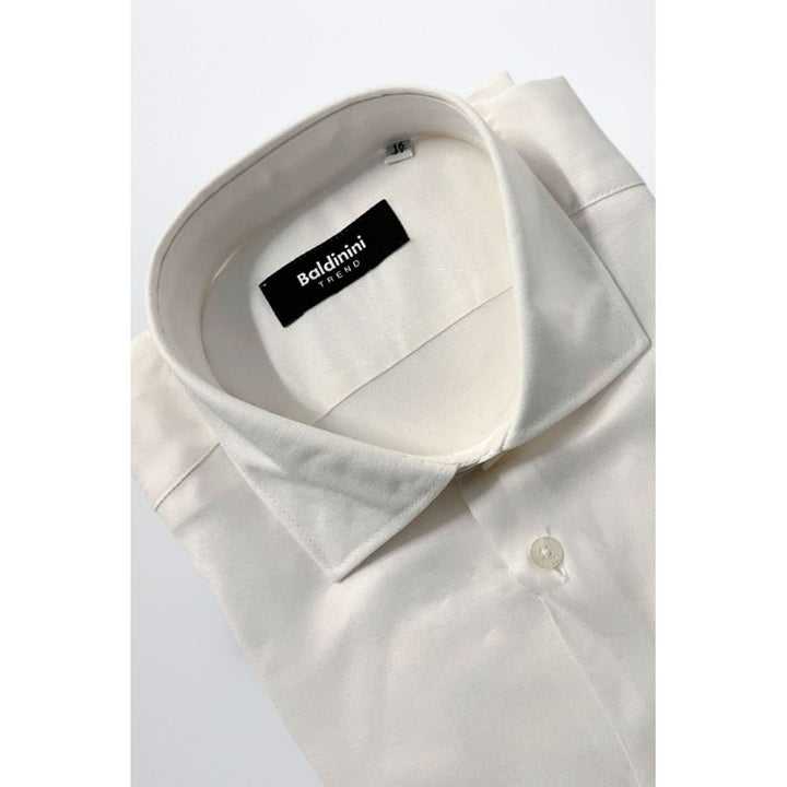 Baldinini Trend White Cotton Shirt