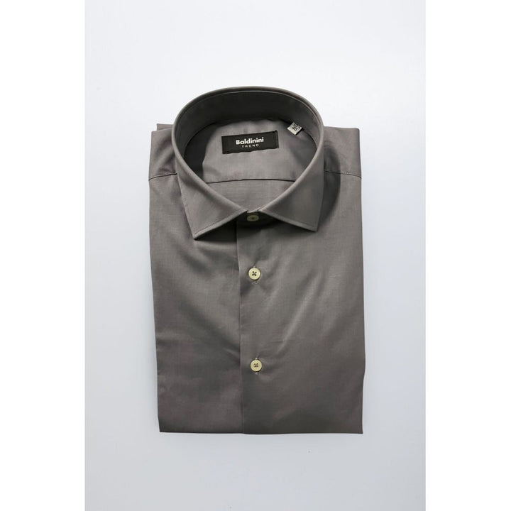 Baldinini Trend Gray Cotton Shirt
