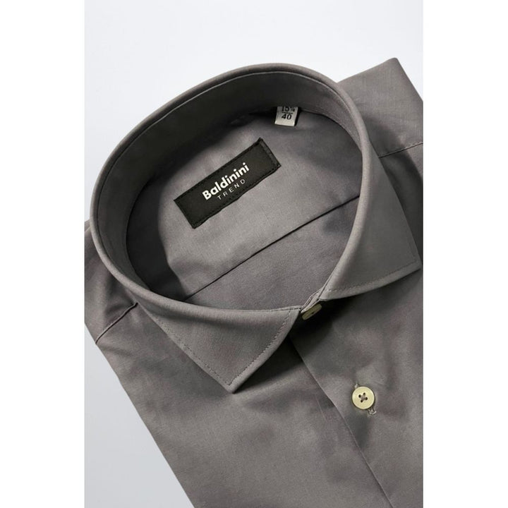Baldinini Trend Gray Cotton Shirt