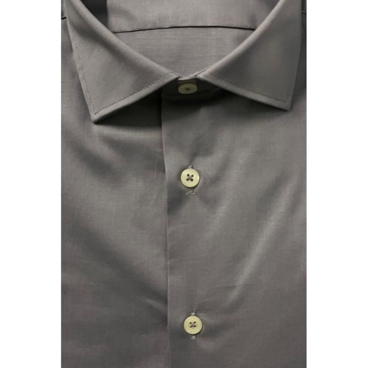 Baldinini Trend Gray Cotton Shirt