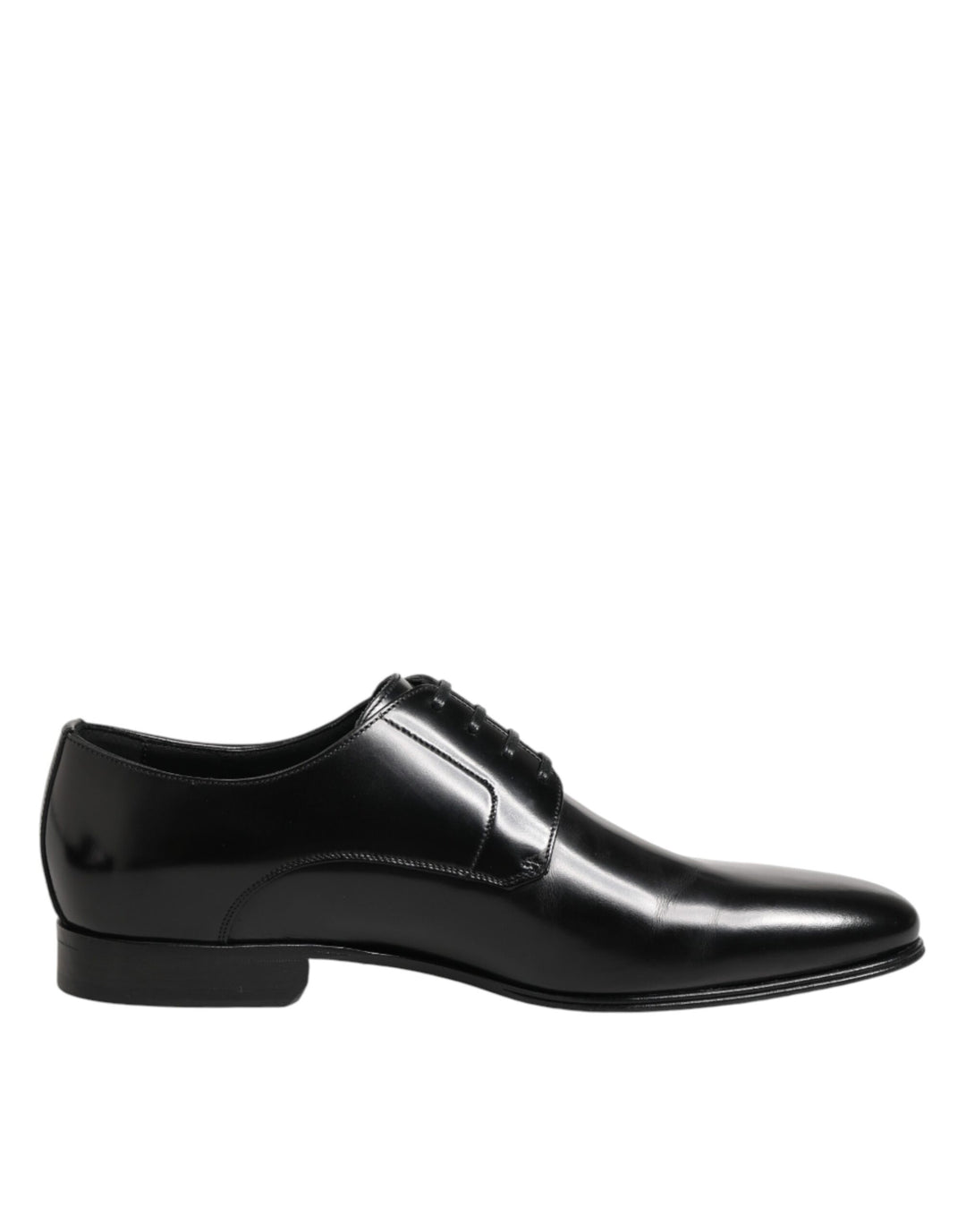 Dolce & Gabbana Black Calfskin Leather Derby Men Dress Shoes
