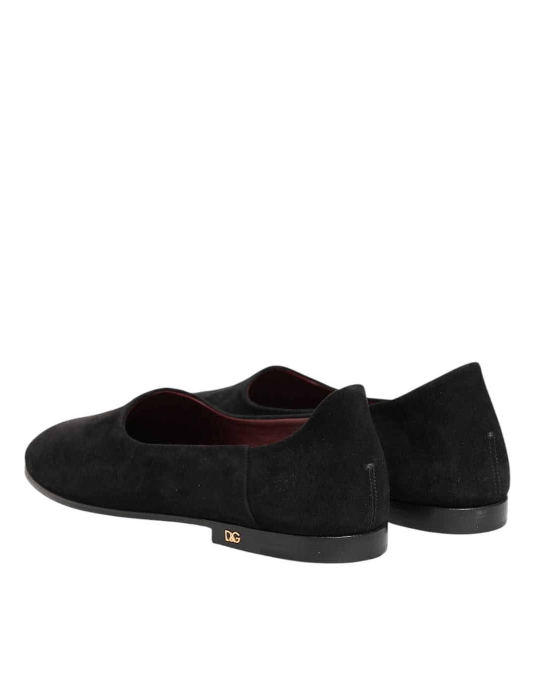 Dolce & Gabbana Black Leather Suede Slip On Loafers Dress Shoes