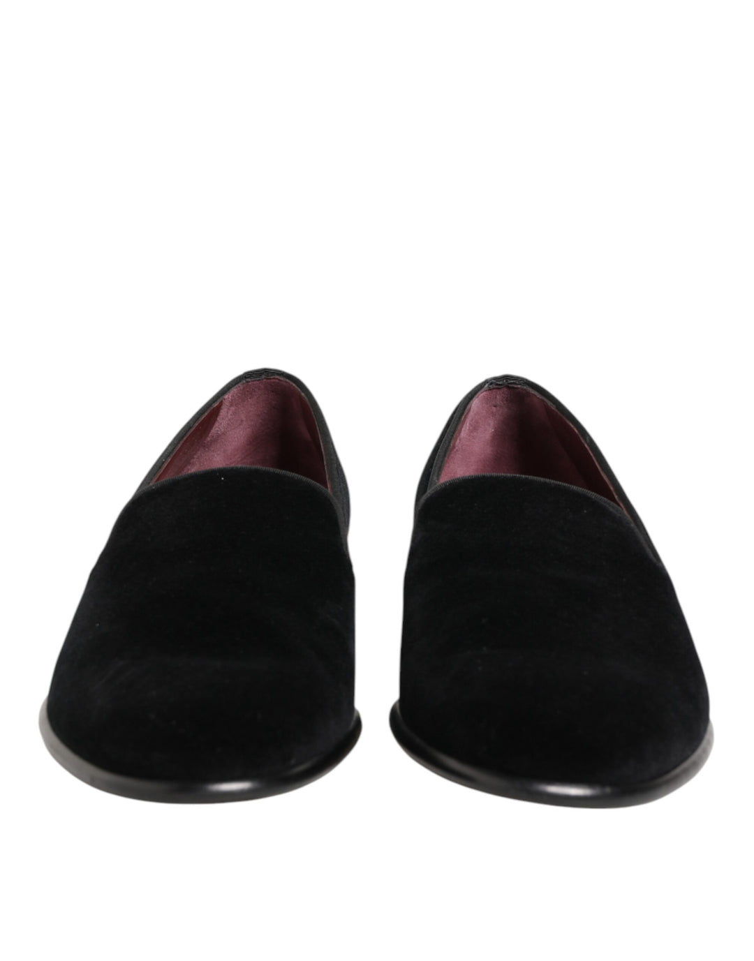 Dolce & Gabbana Black Leather Suede Slip On Loafer Dress Shoes
