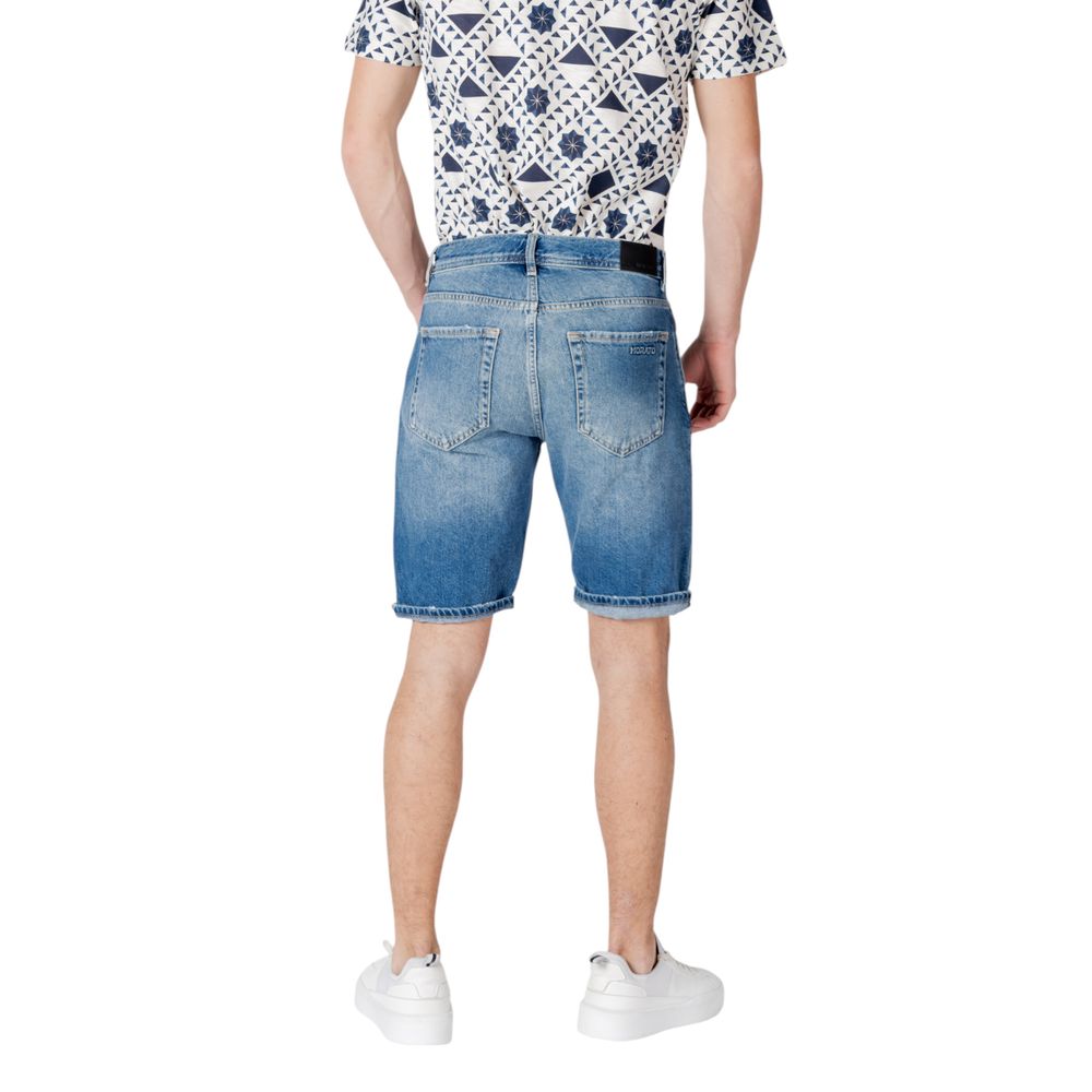 Antony Morato Blue Cotton Bermuda Shorts