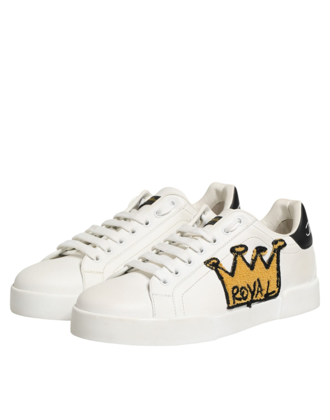 Dolce & Gabbana White Crown Patch Portofino Men Sneakers  Shoes