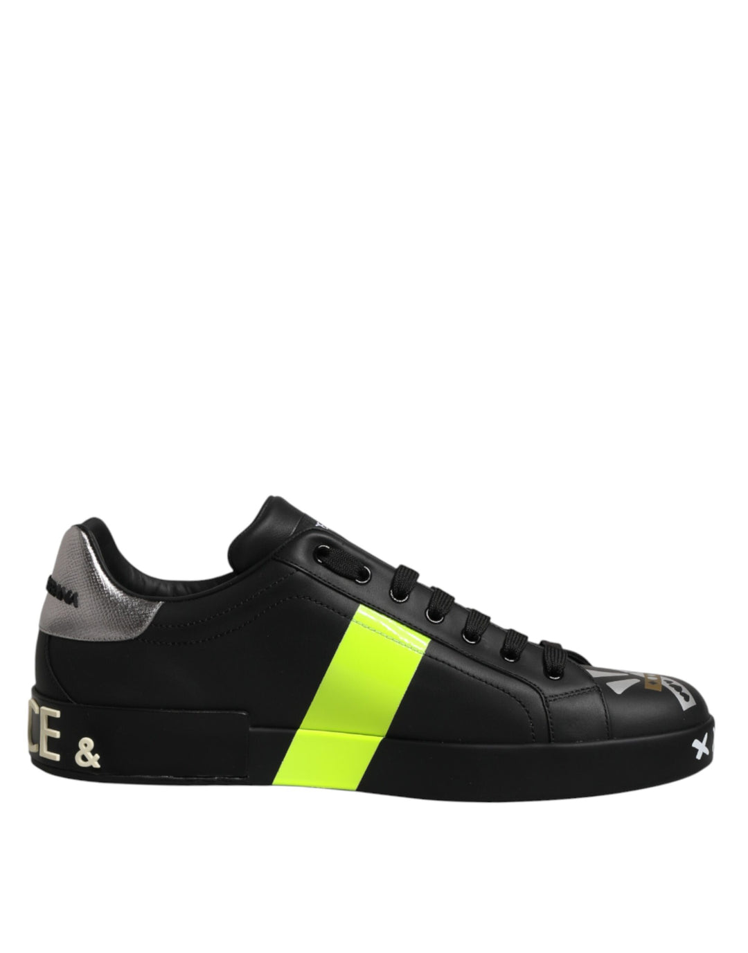 Dolce & Gabbana Black Crown Logo Low Top Men Sneakers Shoes