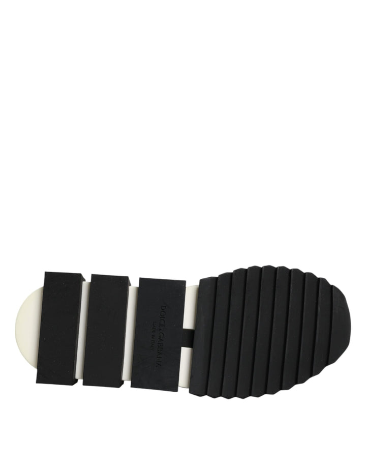 Dolce & Gabbana Black Strass Slip On Men Sorrento Sneakers Shoes