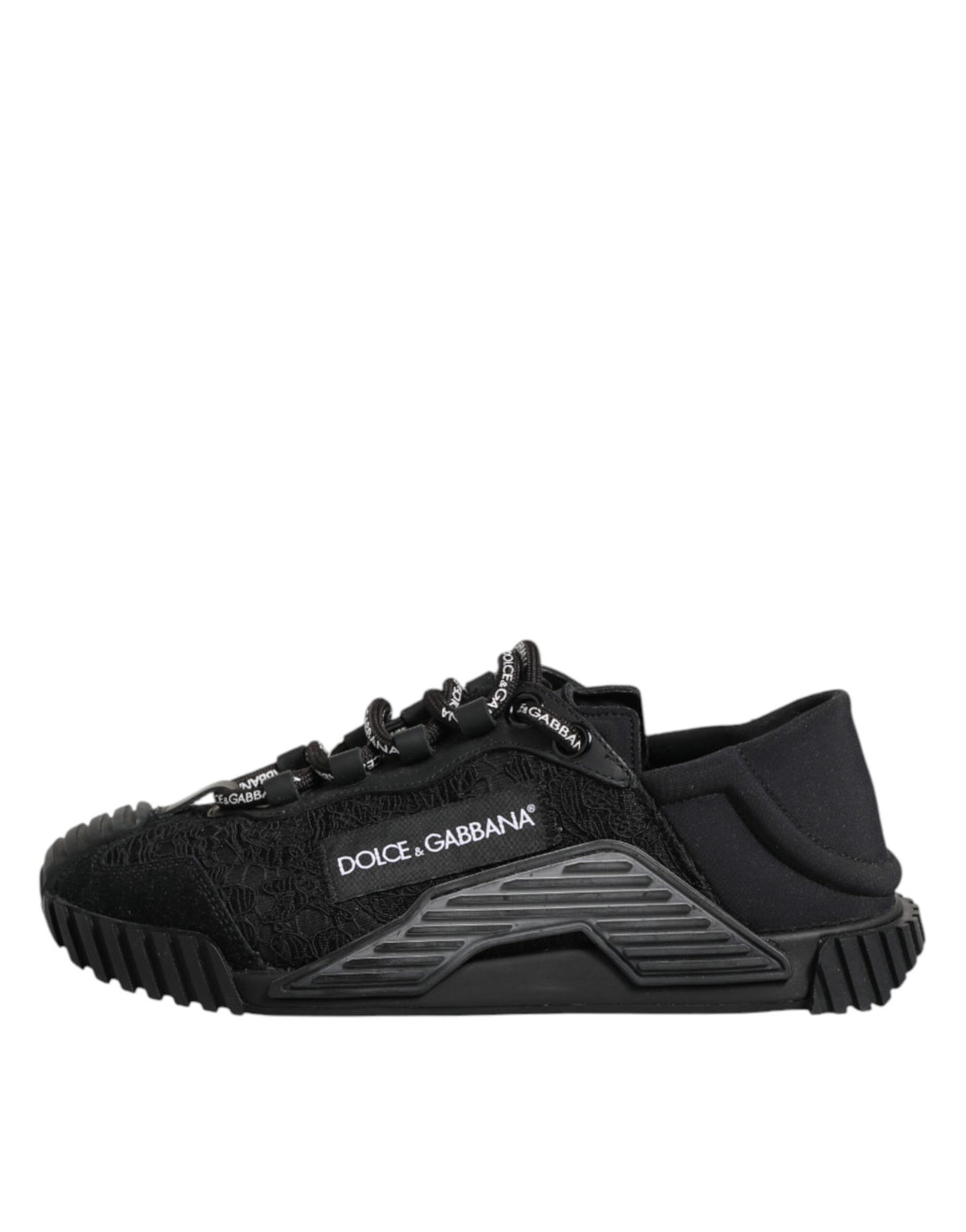 Dolce & Gabbana Black Logo Lace Low Top NS1 Sneakers Shoes