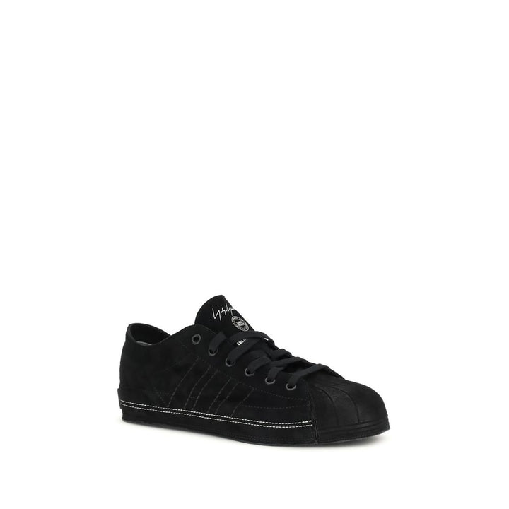 Y-3 Black Leather Low Top Sneakers