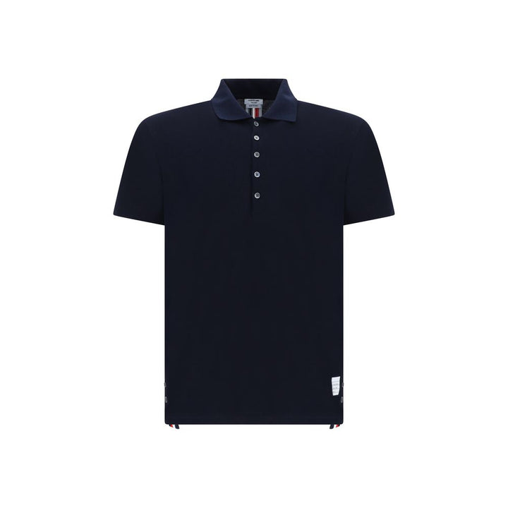 Thom Browne Blue Cotton Polo Shirt