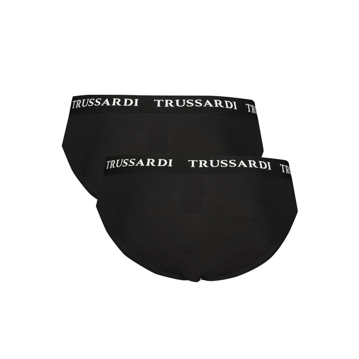 Trussardi Black Cotton Underwear