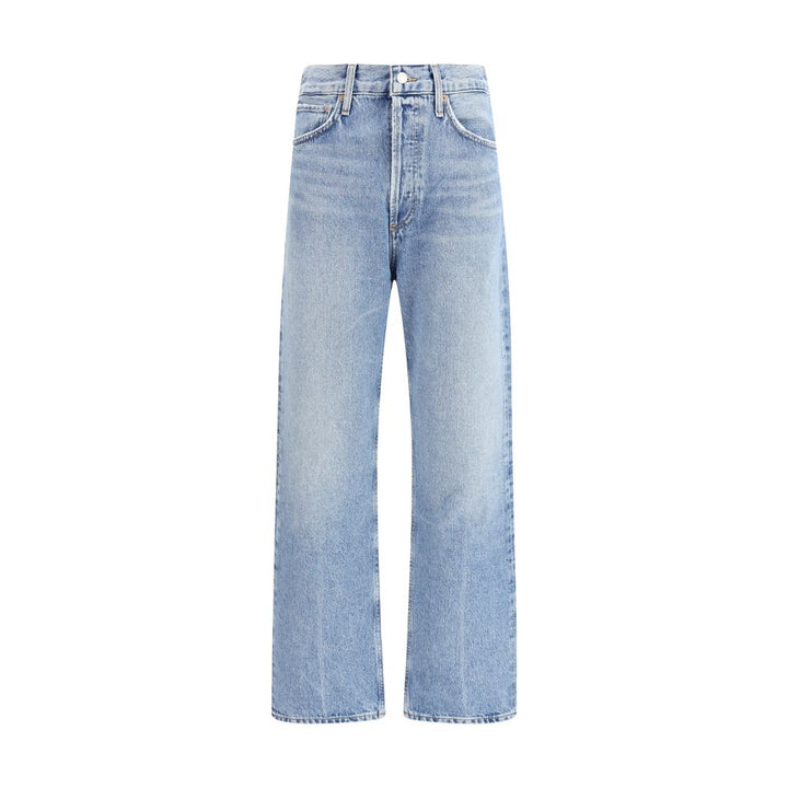 Agolde Blue Cotton Straight-Leg Jeans