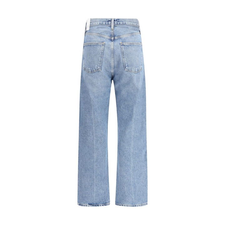 Agolde Blue Cotton Straight-Leg Jeans
