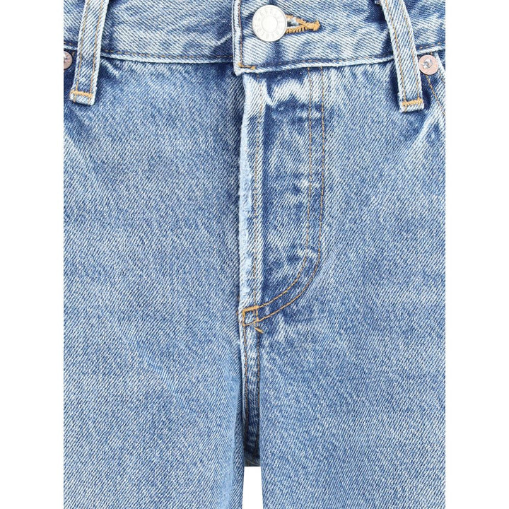 Agolde Blue Cotton Straight-Leg Jeans