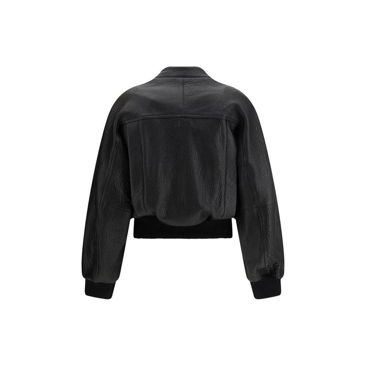Jacquemus Black Lamb Leather Sweatshirt