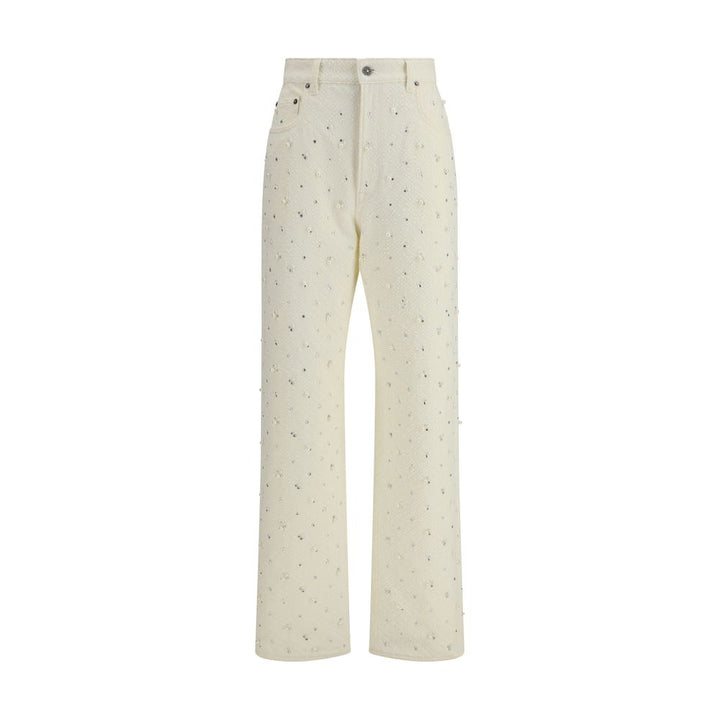 Golden Goose White Cotton Straight-Leg Jeans