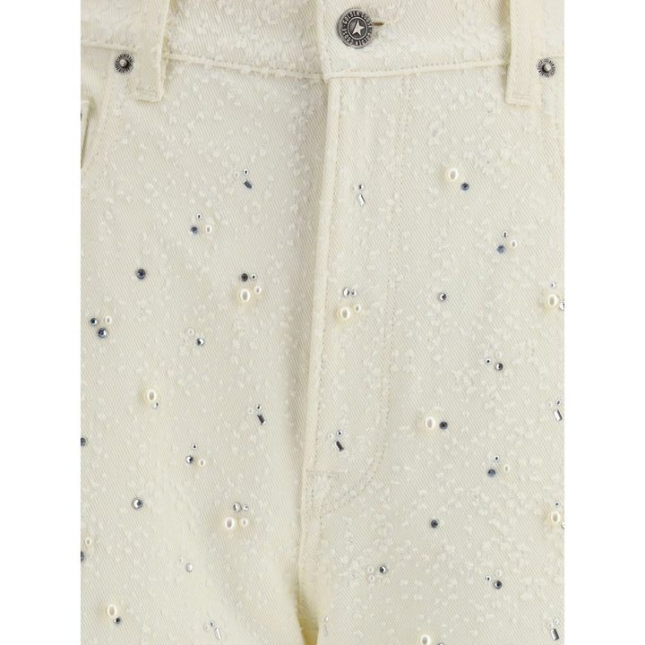 Golden Goose White Cotton Straight-Leg Jeans