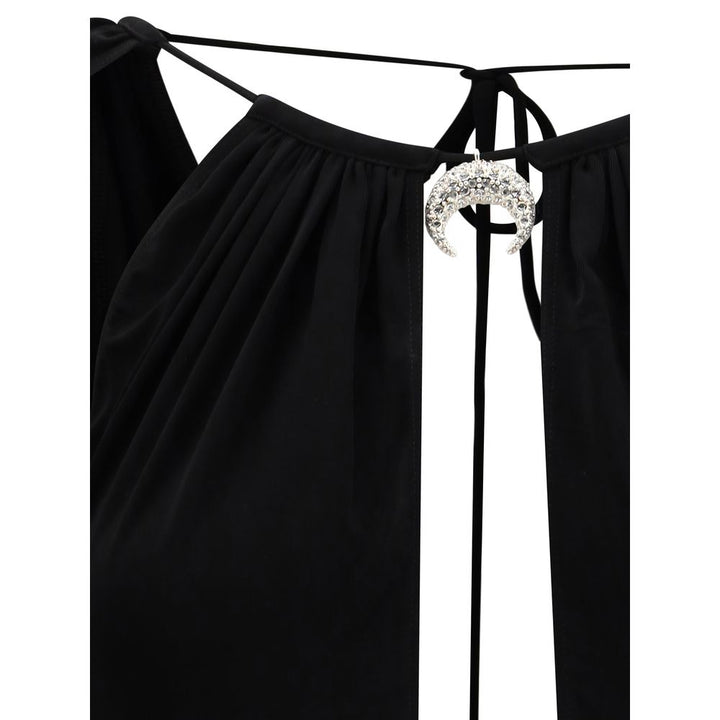 Marine Serre Black Viscose Top