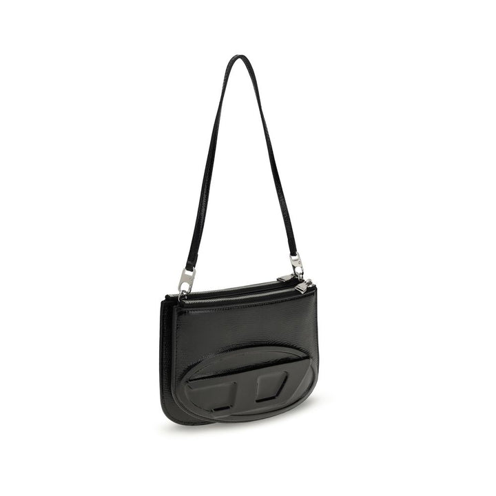 Diesel Black Calf Leather Bos Taurus Shoulder Bag