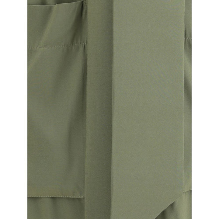 Ella Green Silk Casual Dress