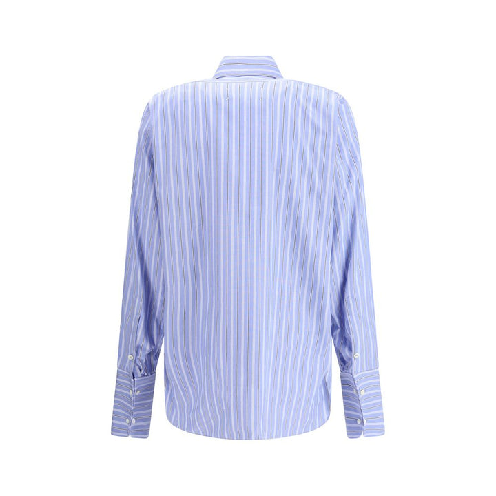 Margiela Light Blue Cotton Pattern Shirt