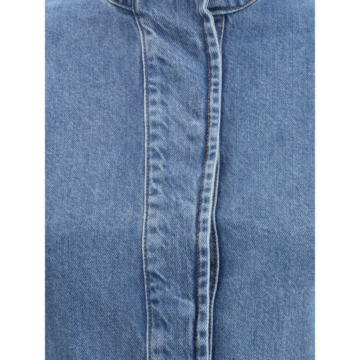 Marine Serre Blue Cotton Denim Jacket