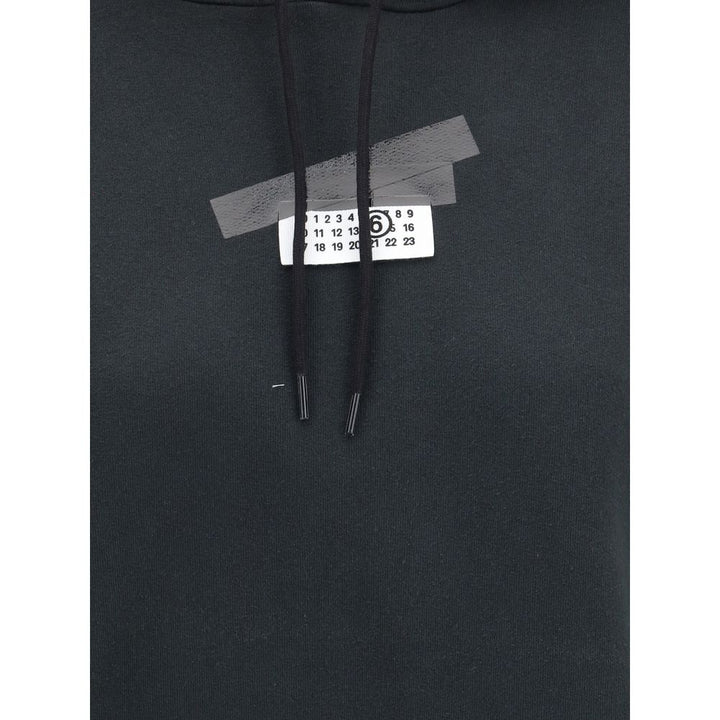 MM6 Black Cotton Sweatshirt